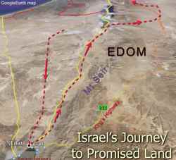Israel's Journey to Promised Land map